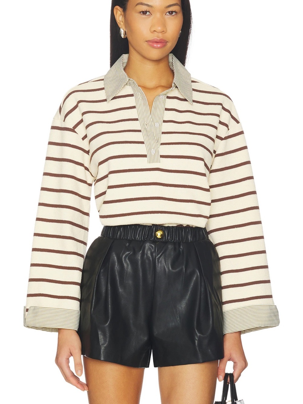 Maude Club Gabrielle Top in Brown Stripe

$109
